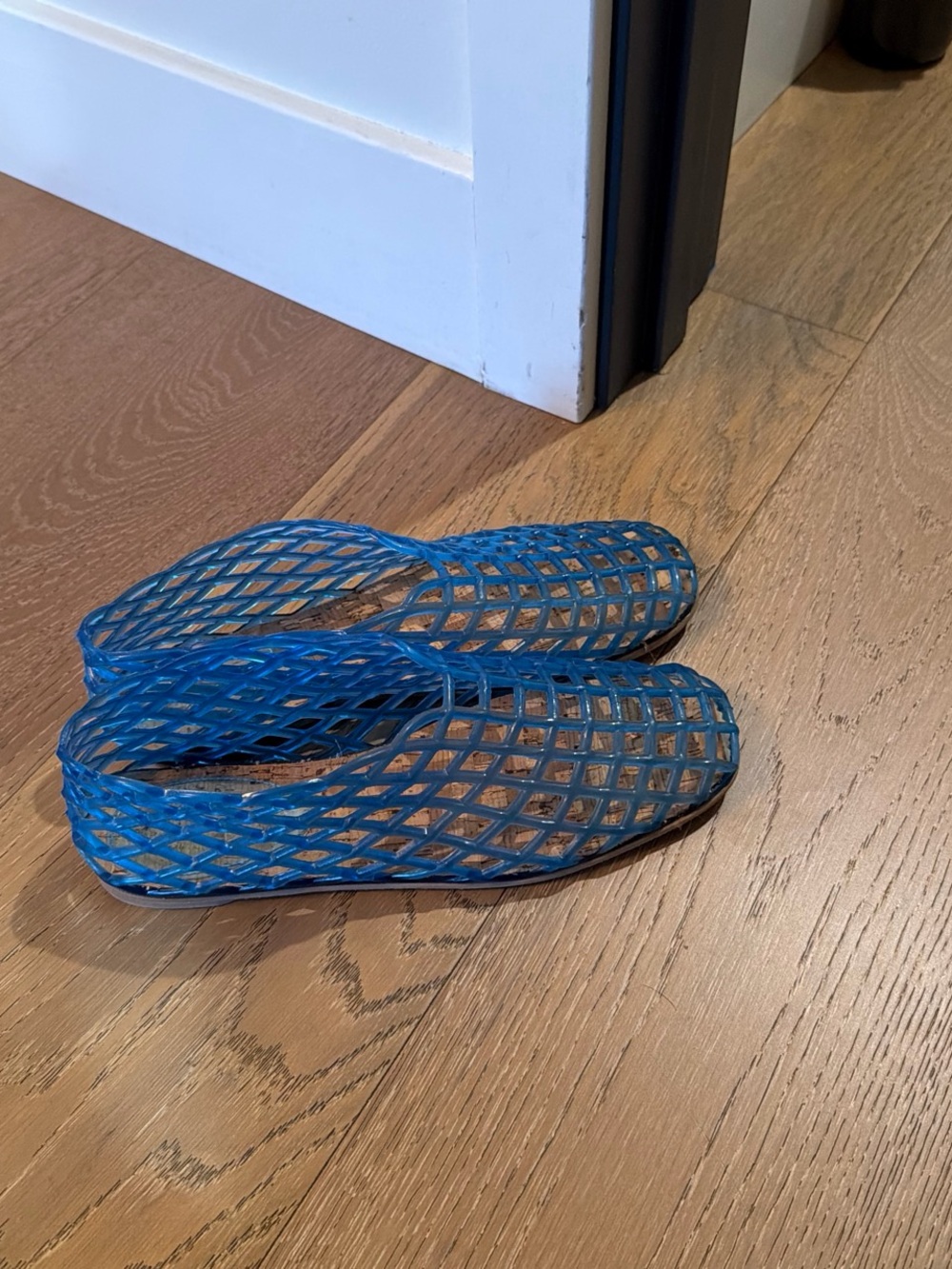 Blue Women's Mesh Slip-On Flats